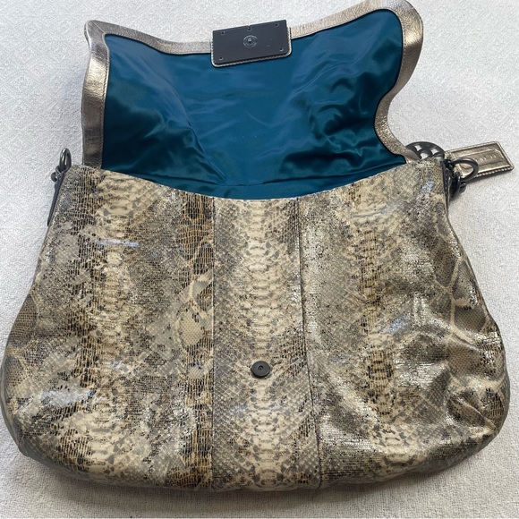 Coach Kristin Python Embossed Shoulder Bag - Picture 10 of 14